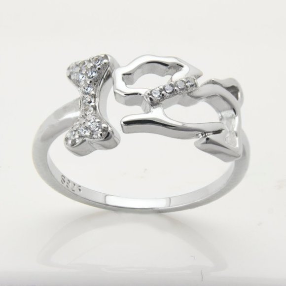 Sterling Silver Dog Ring - Picture 2 of 3